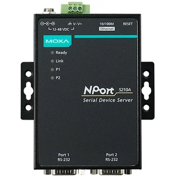 Nport 5210A 2-портовый усовершенствованный асинхронный сервер RS-232 в Ethernet MOXA